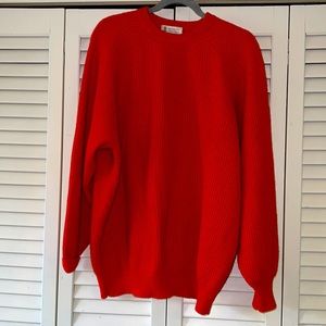 Brunello Cucinelli 100% Cashmere English rib sweater with raglan sleeves size 52